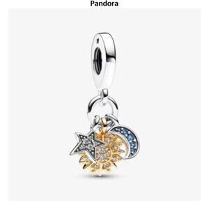 Pandora Two-tone Celestial Triple Dangle Charm